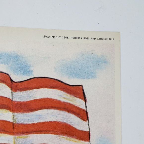 Vintage 1968 Classroom Poster Print Atrelle Dill Roberta Ross July Fourth - Picture 3 of 4